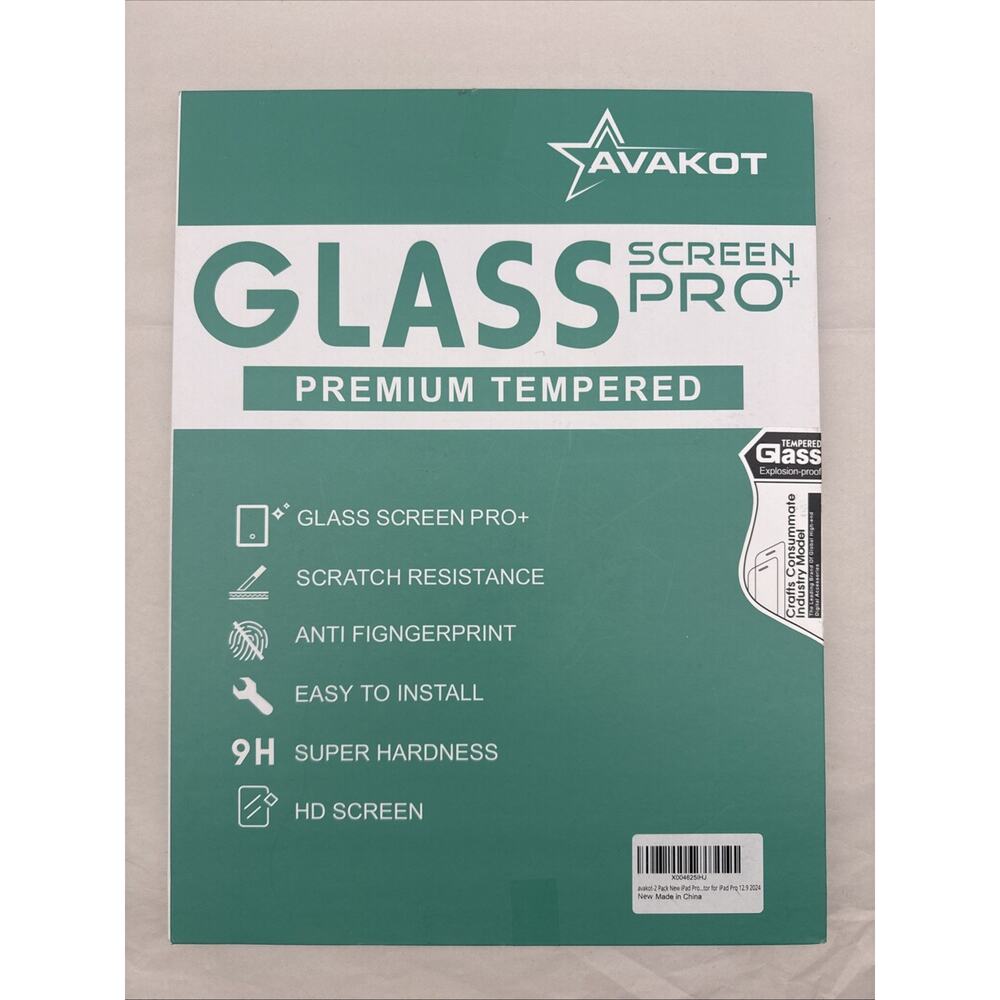 2 Pack Screen Protector For iPad Pro 12.9 inch 2024 Tempered Glass Tempered...